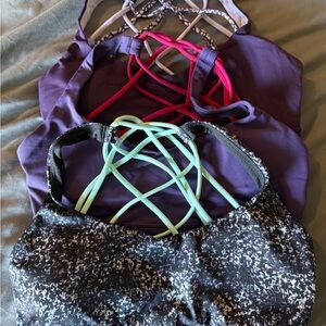 lululemon athletica Strappy Sports Bras - Purple, Black, Pink, Mint